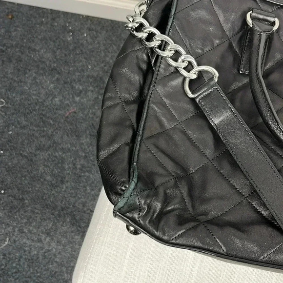 Michael Kors Large Quilted Leather Hamilton Tote Bag Black w/ Matching Wallet - Picture 9 of 12